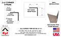 2 x 2 Inch Wall Panel Outside-Inside Corner Trim - 2